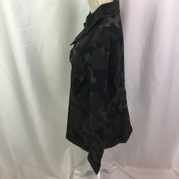 G.I.L.I. Camo Printed Anorak Jacket Black Brown XS - Picture 8 of 15